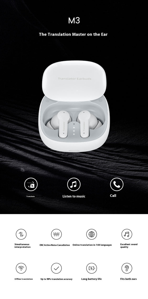 M3 Smart Bluetooth Translation Headphones