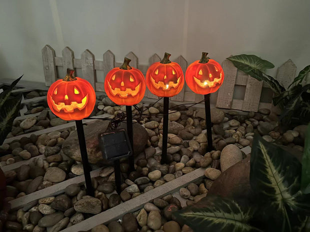 Solar Halloween Pumpkin Lamp